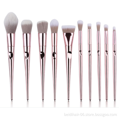 Pink Professional Makeup Brush Set With Case Makeup Brush Travel Case Private Label Custom Makeup Brush Bag